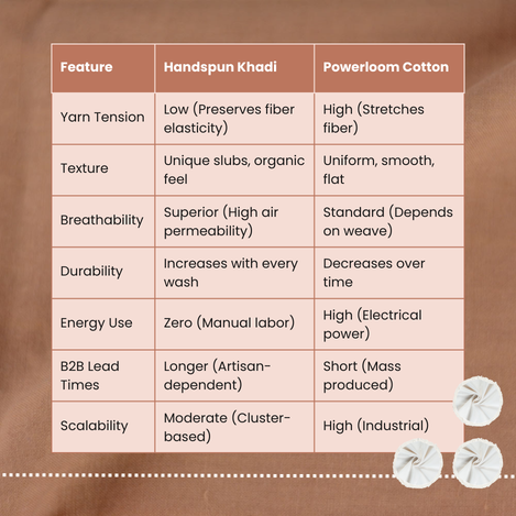 Technical Comparison Table: Khadi vs. Powerloom