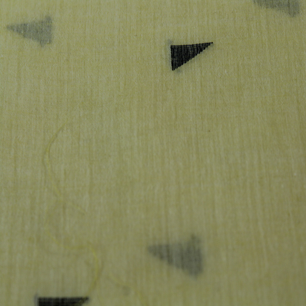 Geometric Yellow Jamdani Pure Cotton 55 GSM Fabric