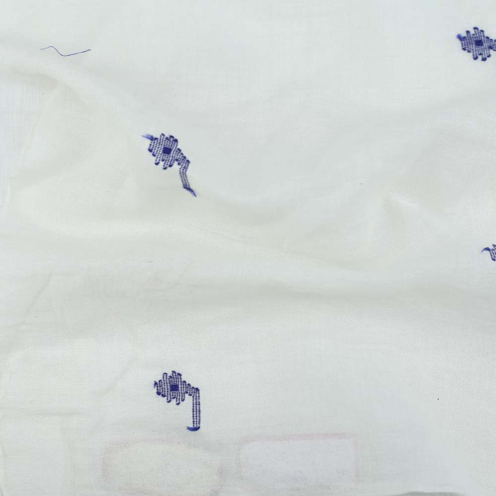 GEOMETRIC CREAM JAMDANI PURE COTTON 55 GSM FABRIC 57