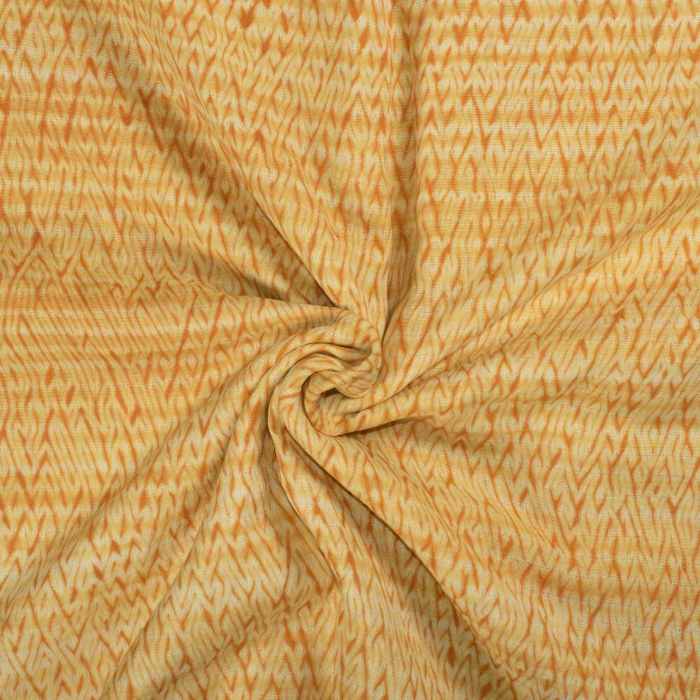 Abstract Mustard Shibori 90 GSM Pure Cotton Fabric 89
