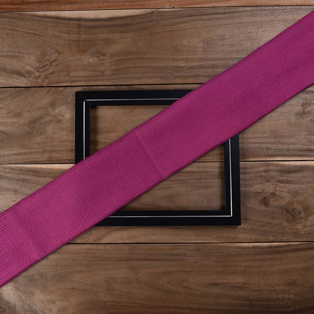 Magenta Honeycomb Weave Pure Cotton 122 GSM Handwoven Fabric