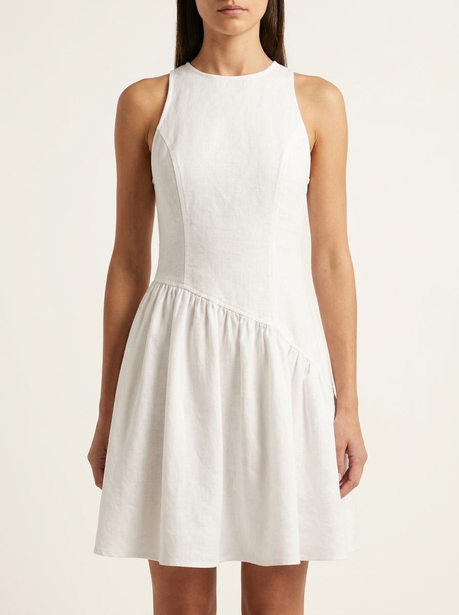 Tipsy Topsy Gathered Asymmetric Dress