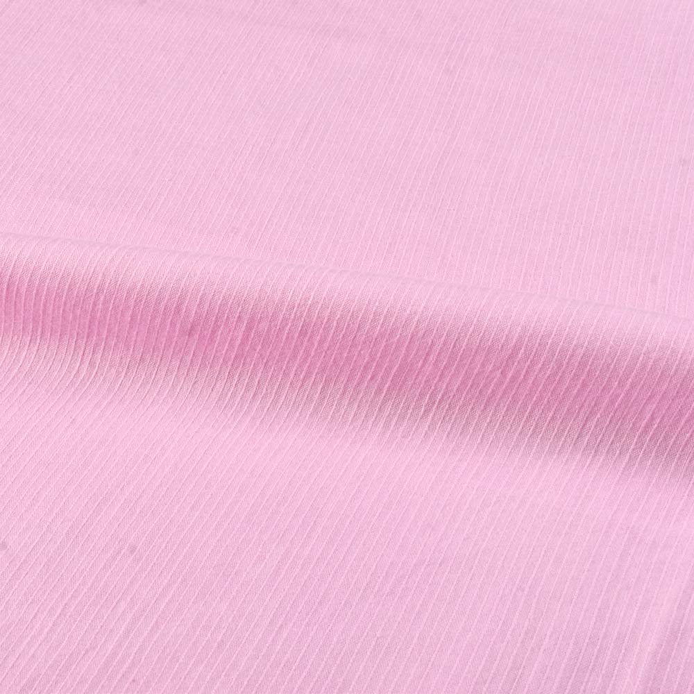 STRIPE PINK PURE COTTON 77 GSM HANDWOVEN FABRIC