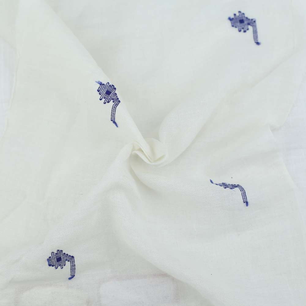 Geometric Cream Jamdani Pure Cotton 55 GSM Fabric 57