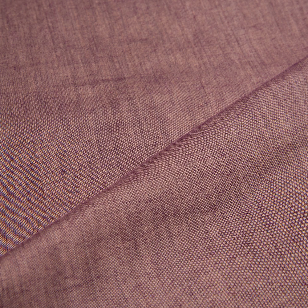 CROSS COLOUR BROWN PURE COTTON 92 GSM HANDWOVEN FABRIC AK14