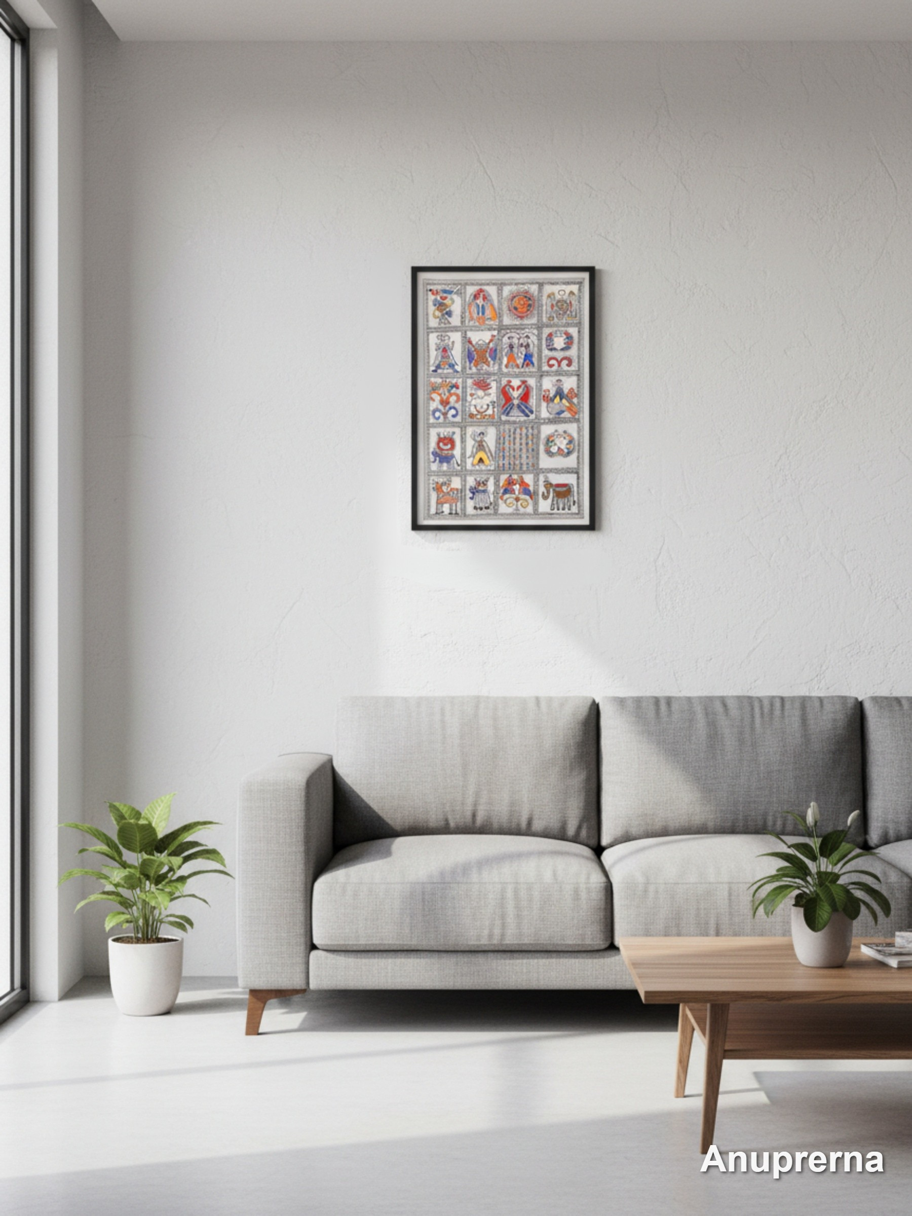 Collage Of Stories Madhubani Wall Art Decor