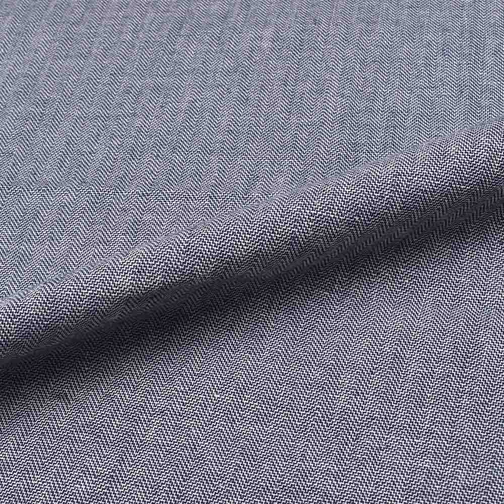 Herringbone grey twill pure cotton 100 GSM handwoven fabric