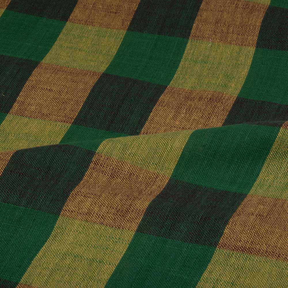 Check Multicolor Pure Khadi Handwoven Fabric