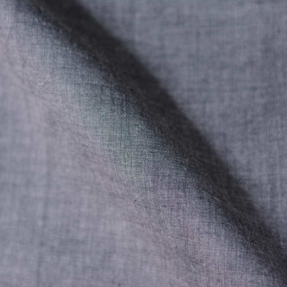 Chambray Grey Pure Cotton 65 GSM Handwoven Fabric