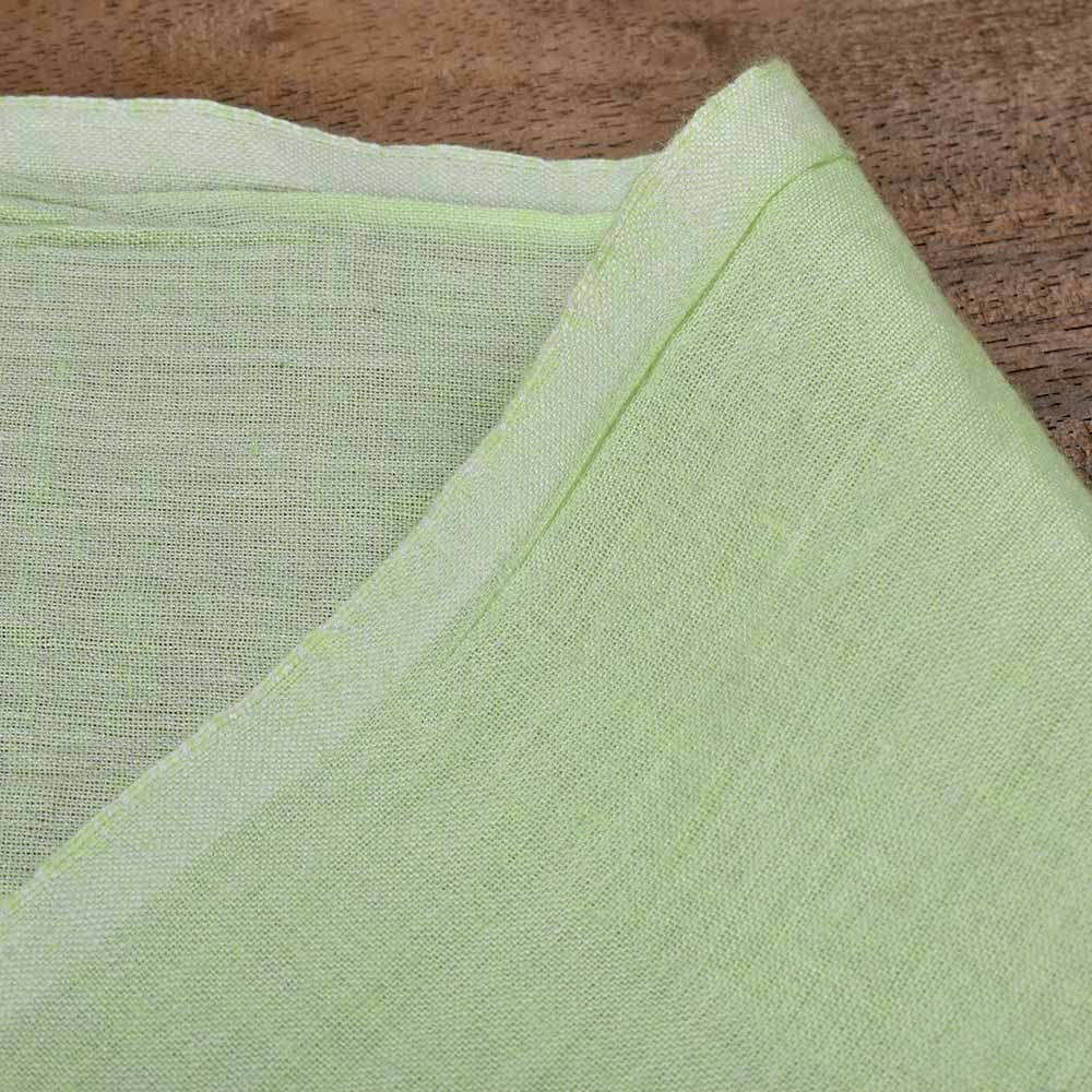 Plain Green Pure Cotton 74 GSM Handwoven Fabric