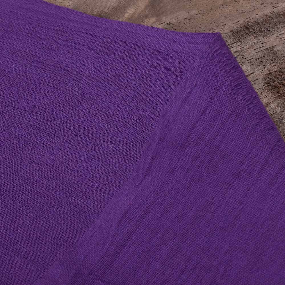 Plain Purple Pure Cotton 70 GSM Handwoven Fabric