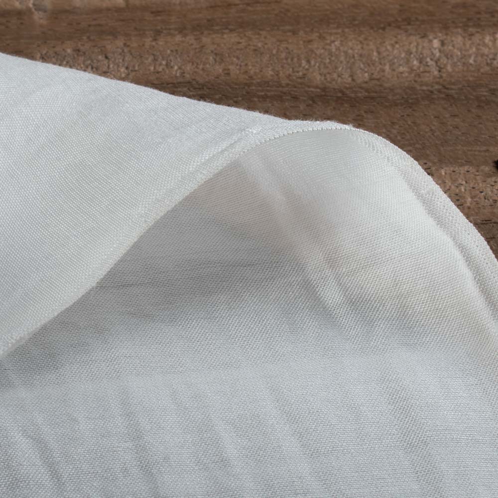 White Mulberry Silk and Bamboo Blend 80 GSM Handwoven Fabric