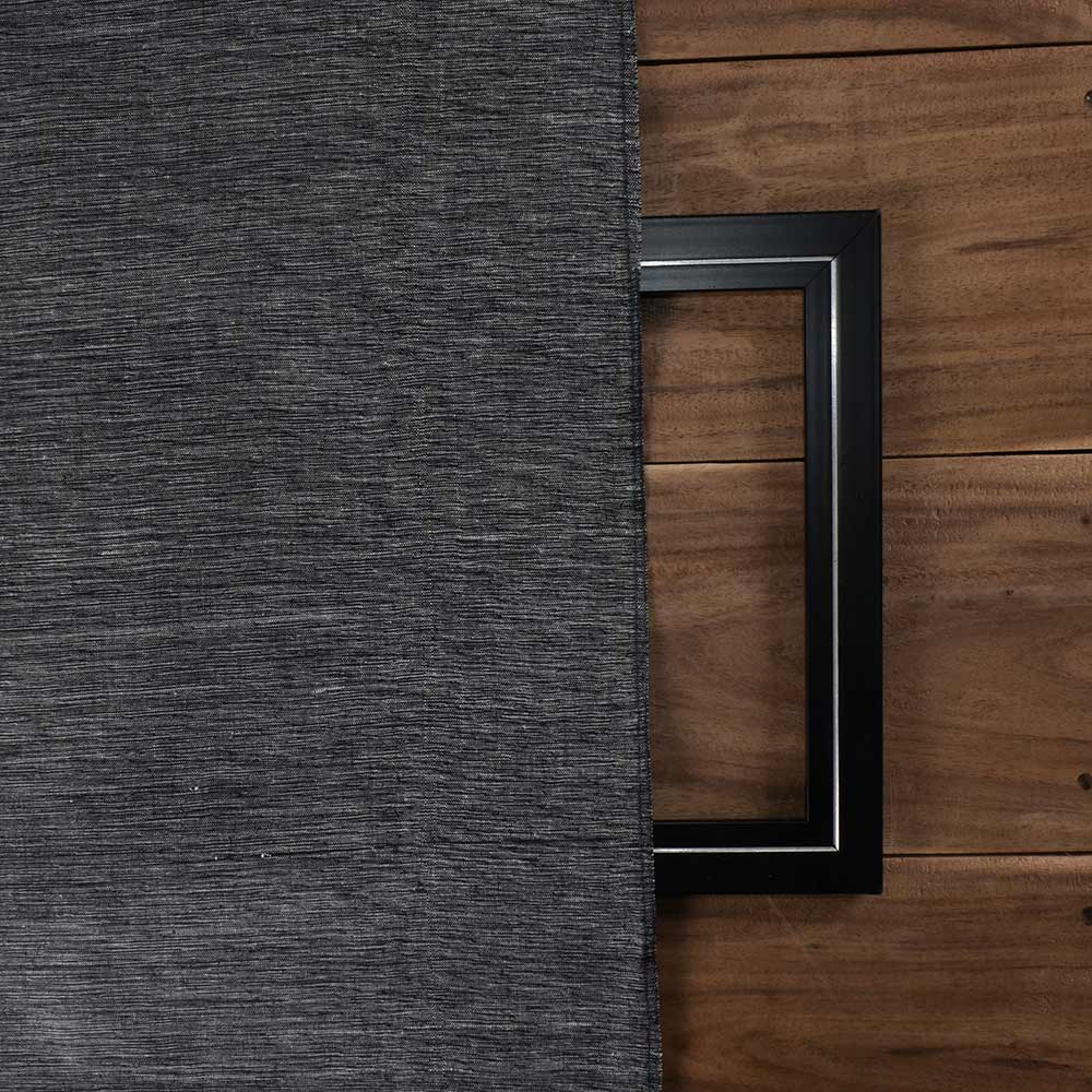 CHAMBRAY DARK GREY KHADI COTTON 158 GSM HANDWOVEN FABRIC