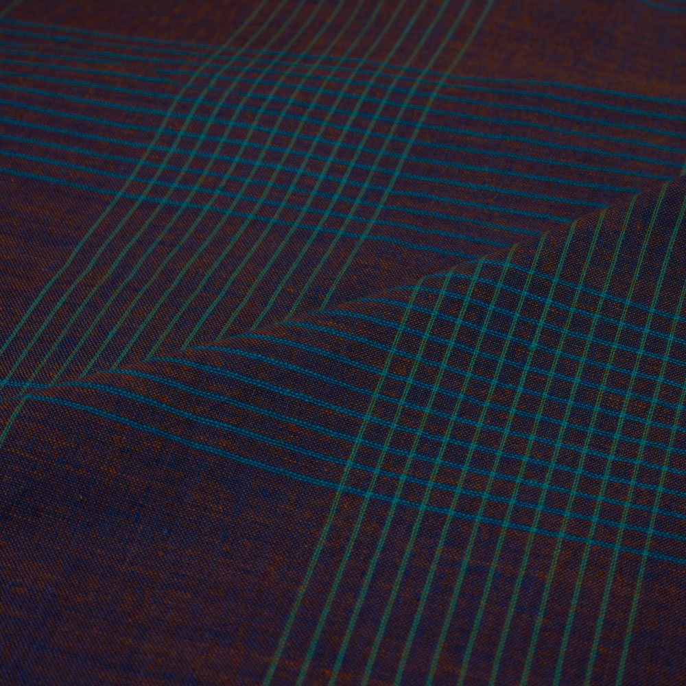 CHECK MULTICOLOUR PURE COTTON 86 GSM HANDWOVEN FABRIC