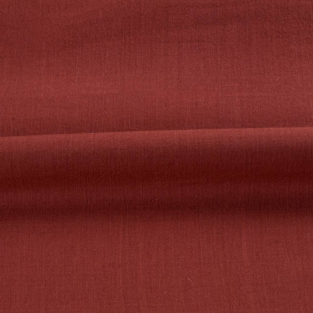 PLAIN RUST BROWN PURE COTTON 57 GSM HANDWOVEN FABRIC