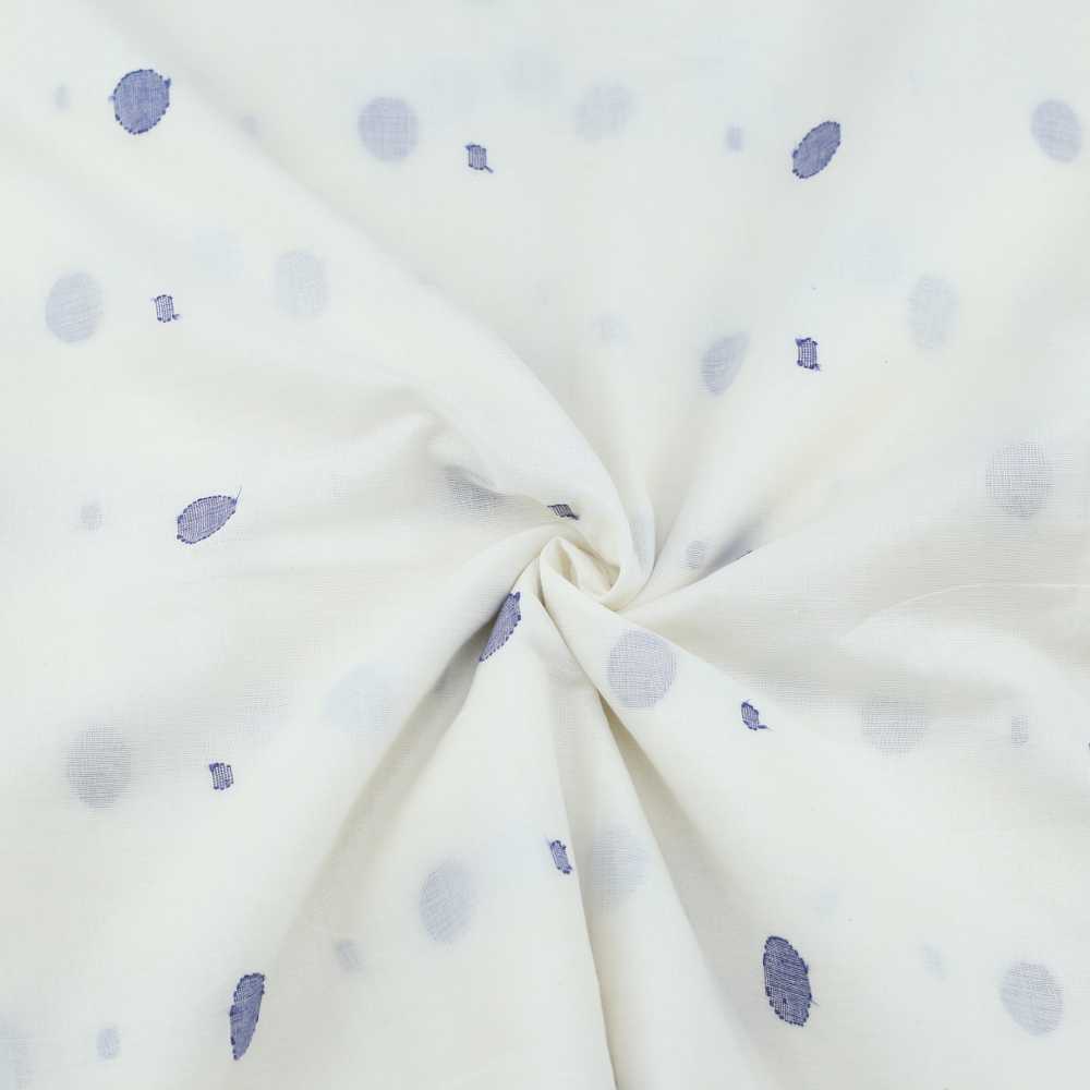 Geometric Cream Jamdani Pure Cotton 55 GSM Fabric 121
