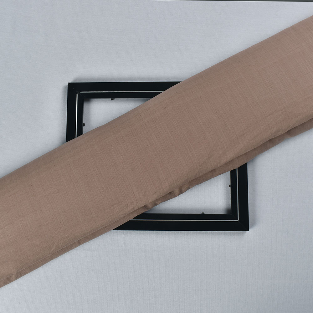 Plain Brown Khadi Cotton 65 GSM Handwoven Fabric