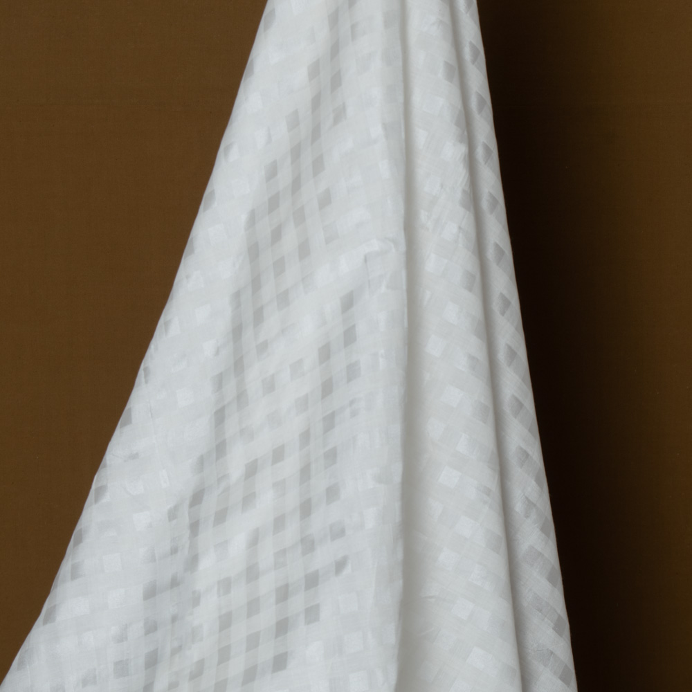 PLAIN NATURAL MULBERRY SILK & COTTON BLEND 65 GSM HANDWOVEN FABRIC