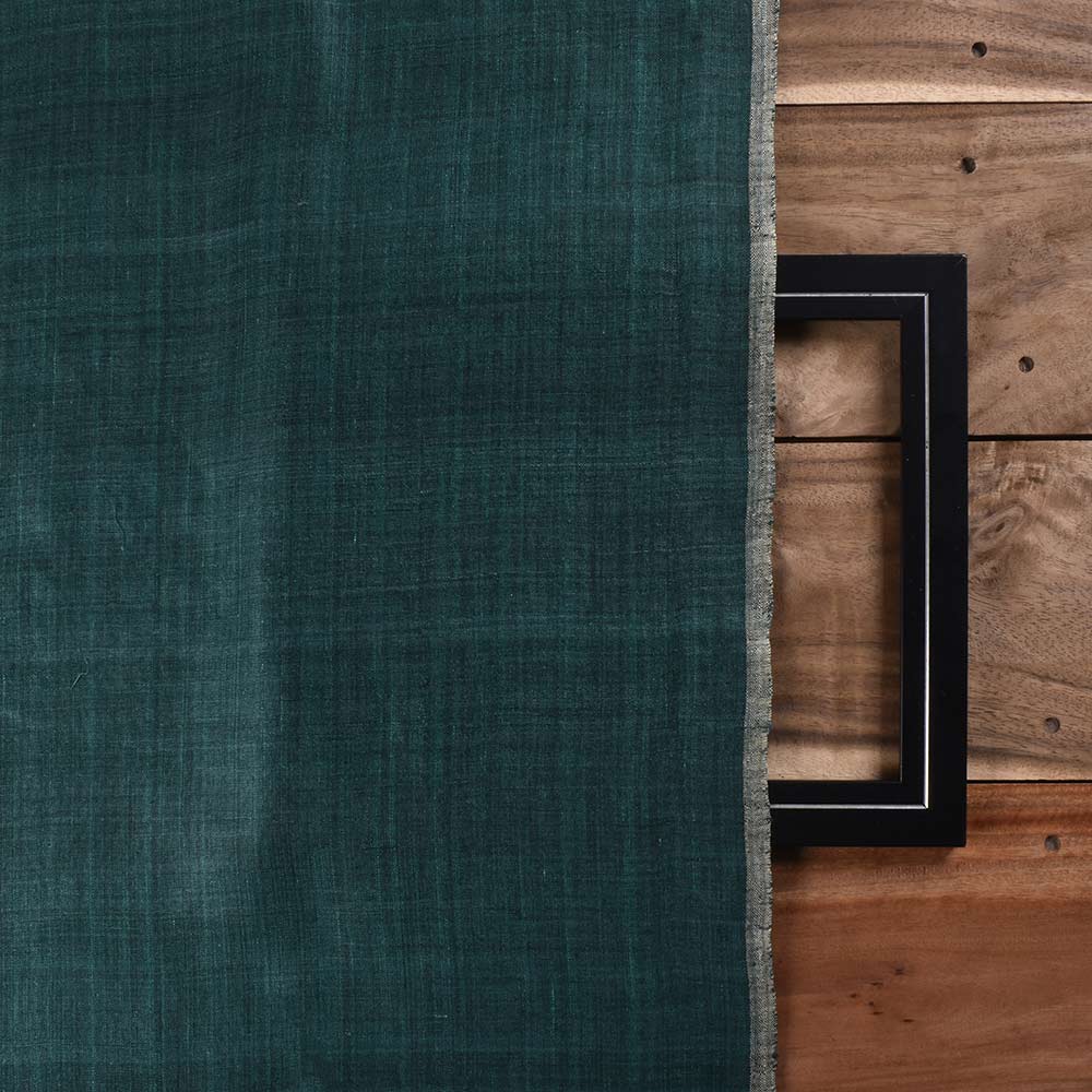 PLAIN TEAL PURE MATKA 110 GSM HANDWOVEN FABRIC