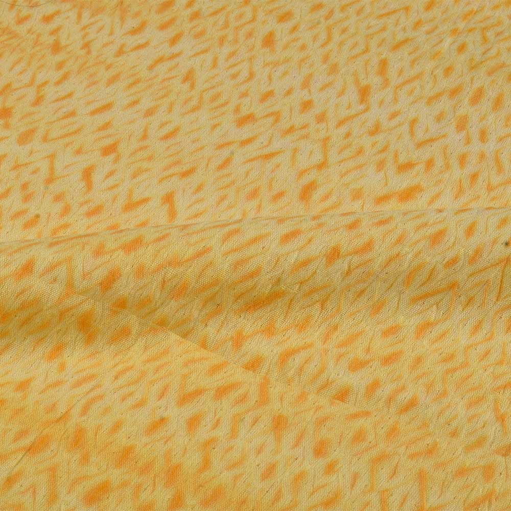 ABSTRACT YELLOW SHIBORI MERCERISED COTTON 79 GSM FABRIC