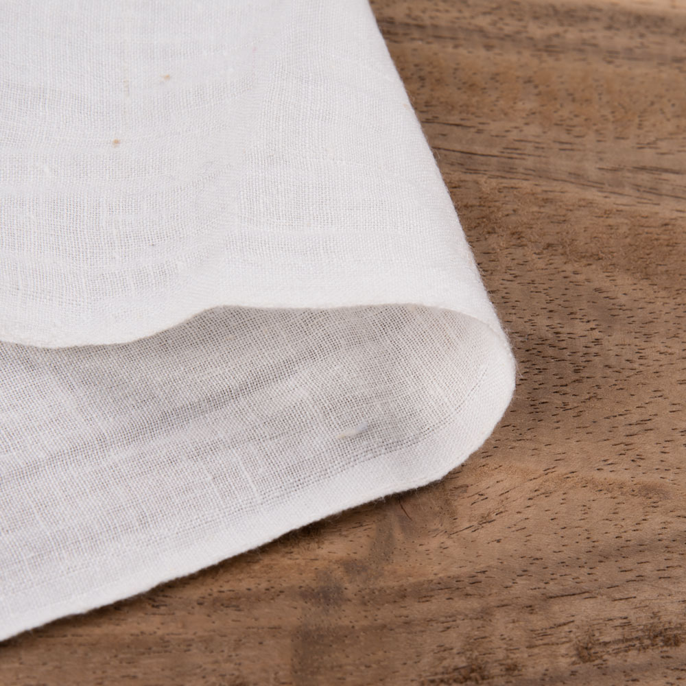 Plain White Natural Organic Muslin Khadi Cotton 89 GSM Fabric 05