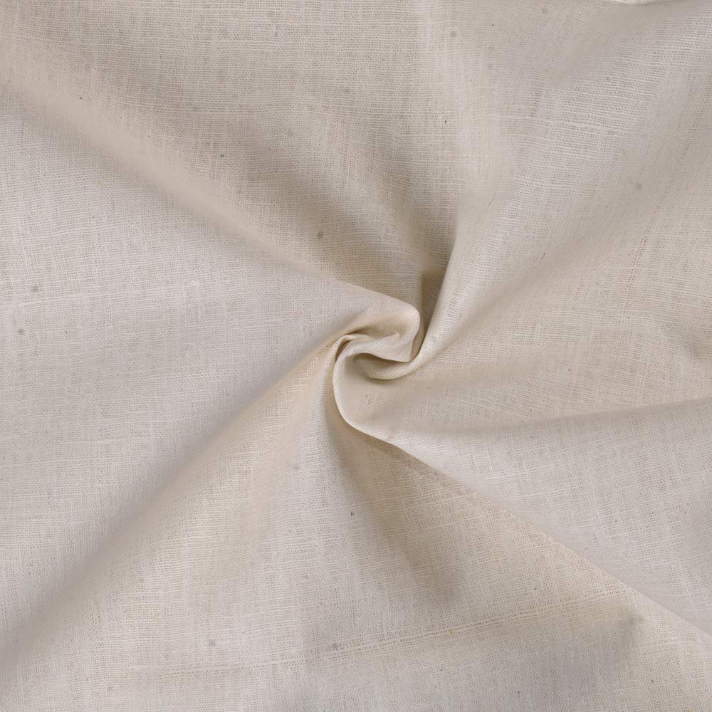 Plain Natural Pure Matka Silk 109 GSM Handwoven Fabric