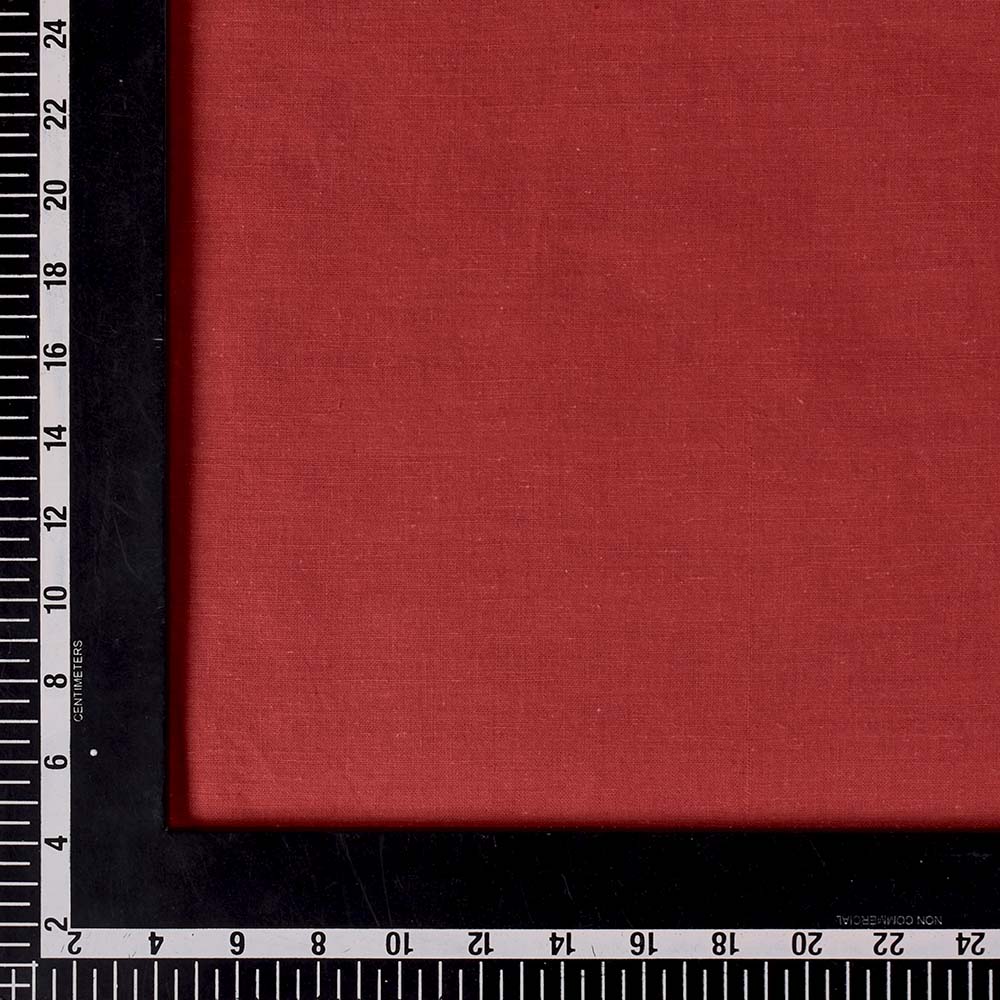 PLAIN RED PURE KHADI 118 GSM HANDWOVEN FABRIC