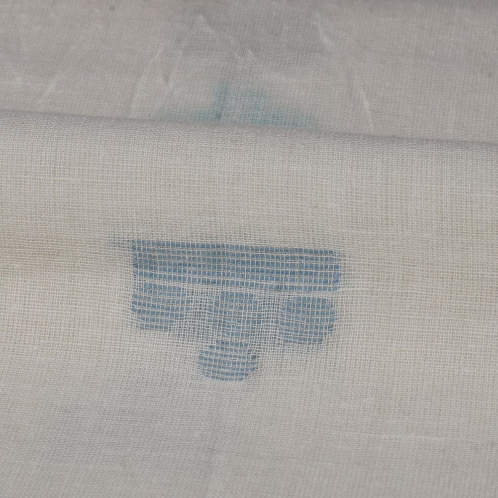 GEOMETRIC OFF WHITE JAMDANI KHADI COTTON 58 GSM HANDWOVEN FABRIC