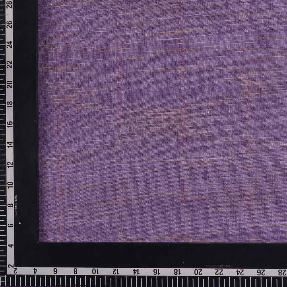 YARN TIE DYED PURPLE MATKA SILK & KHADI BLEND 122 GSM FABRIC