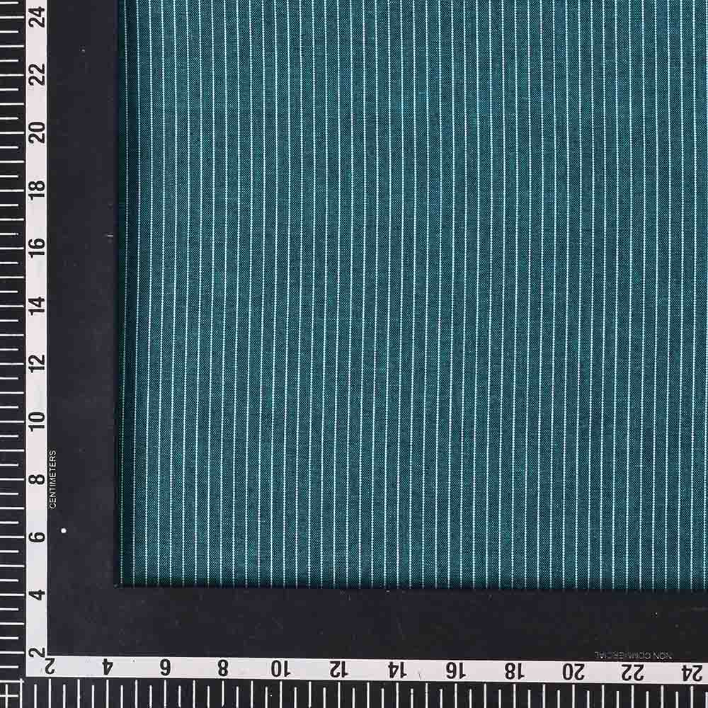 STRIPE BLUE PURE COTTON 100 GSM HANDWOVEN FABRIC