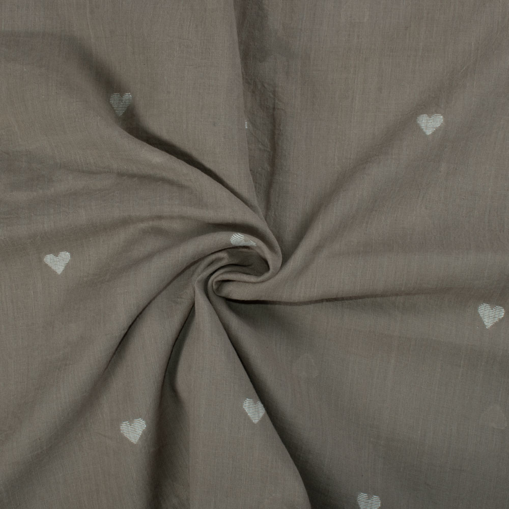 Geometric Grey Jamdani Pure Cotton 55 GSM Fabric 12B