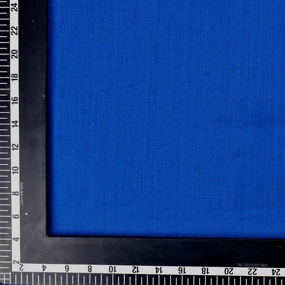 PLAIN BLUE PURE COTTON 92 GSM HANDWOVEN FABRIC