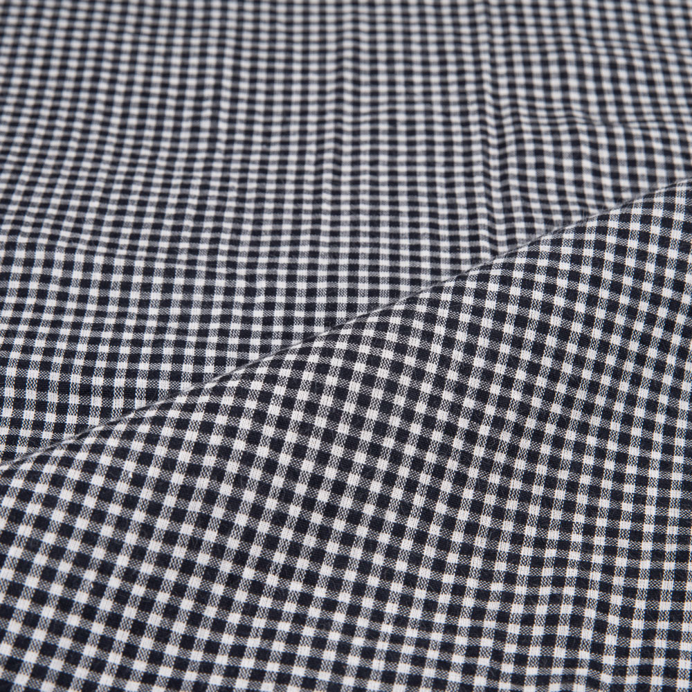 CHECK BLACK & WHITE PURE COTTON 80 GSM HANDWOVEN FABRIC 278