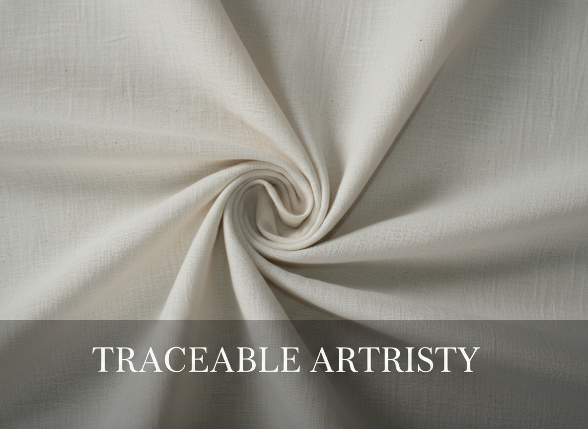 Artisan profile card showing weaver details, location, and handwoven khadi fabric production process