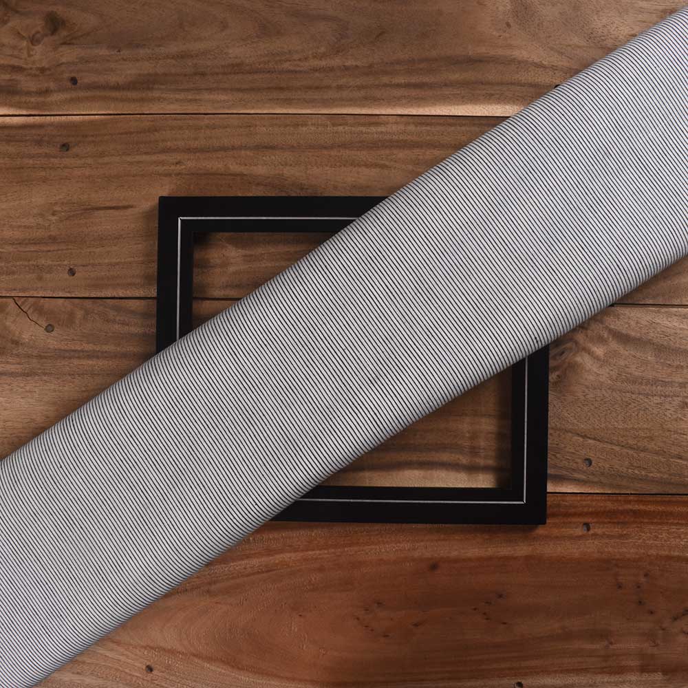 Stripe Black & White Pure Cotton 85 GSM Handwoven Fabric