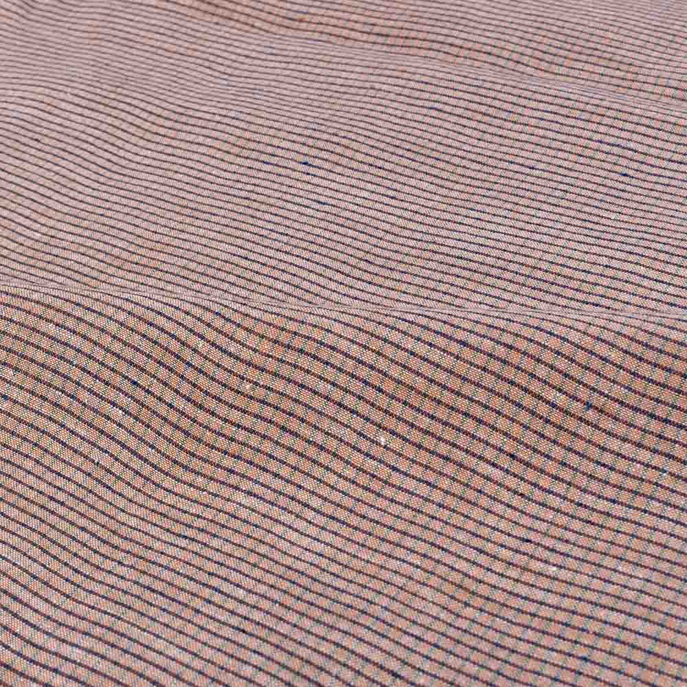 CHECK BROWN PURE COTTON 110 GSM HANDWOVEN FABRIC