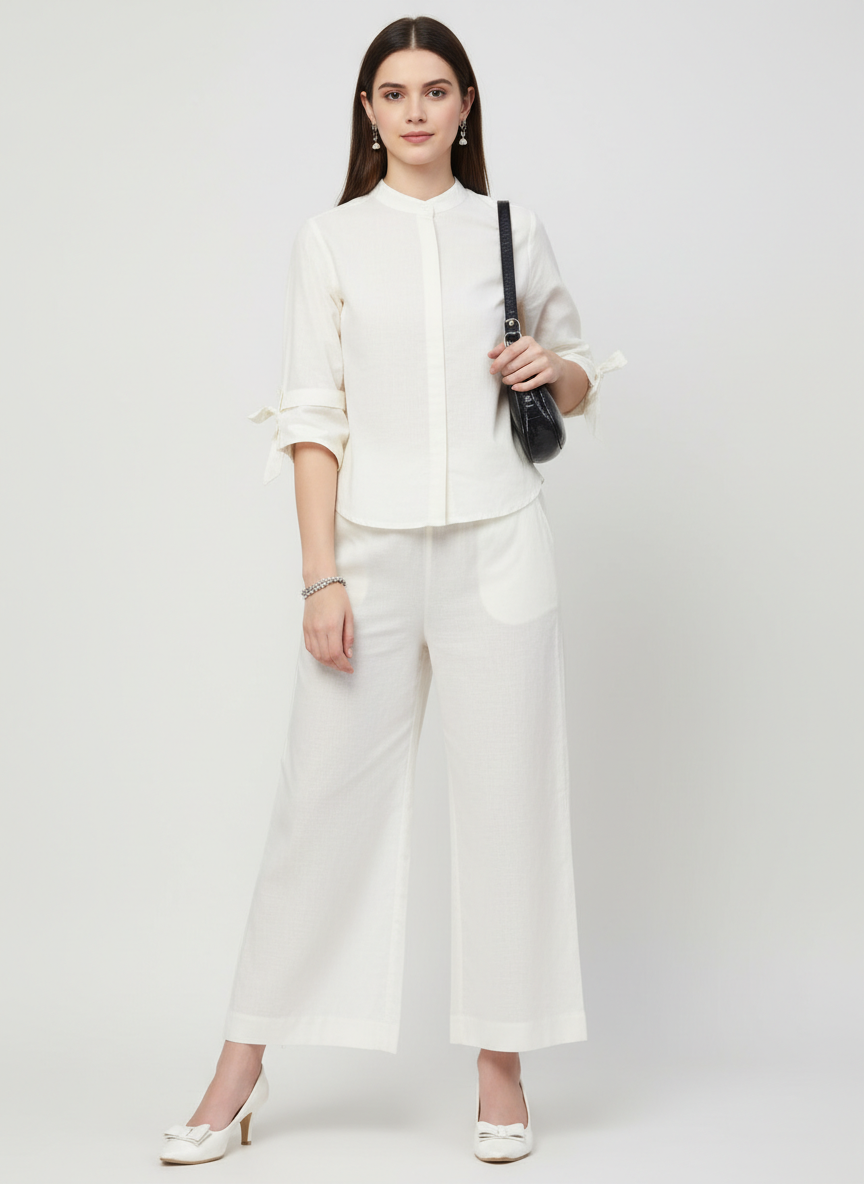 Flared Pants & Shirt Co-ord Set