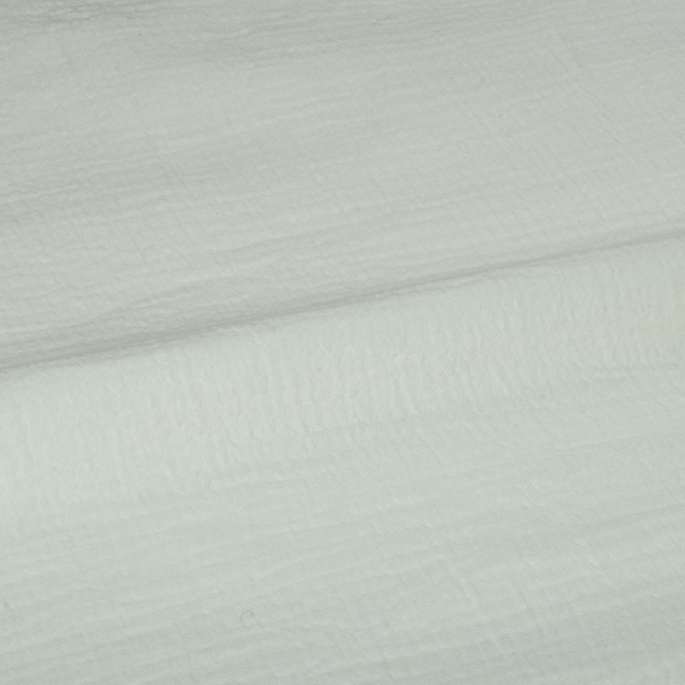 Plain White Organic Cotton Double Gauze 130 GSM Fabric 