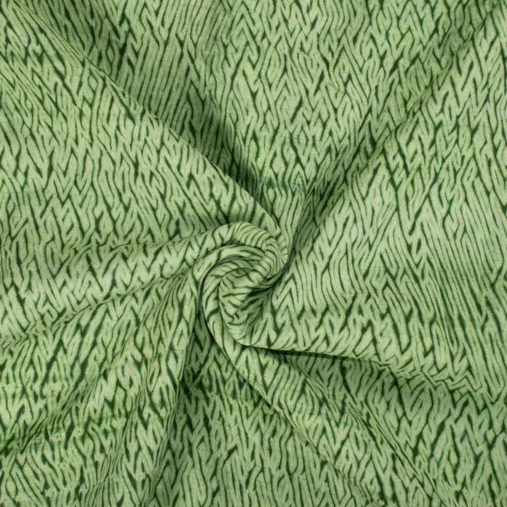 Abstract Dark Green Shibori 90 GSM Pure Cotton Fabric 84