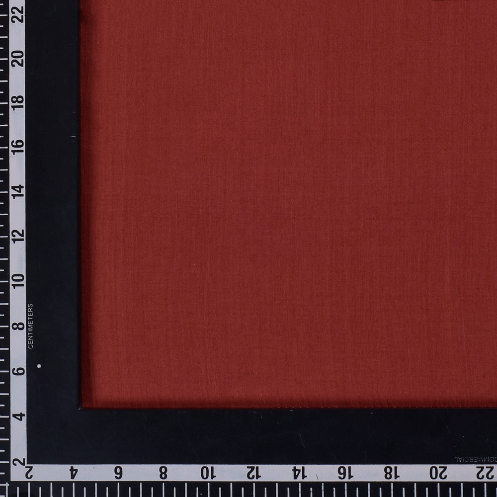 PLAIN RUST BROWN PURE COTTON 57 GSM HANDWOVEN FABRIC