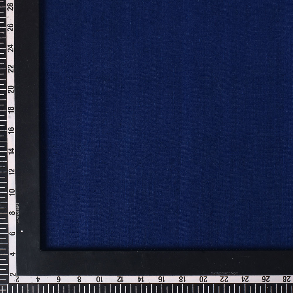 PLAIN BLUE PURE KHADI 142 GSM HANDWOVEN FABRIC