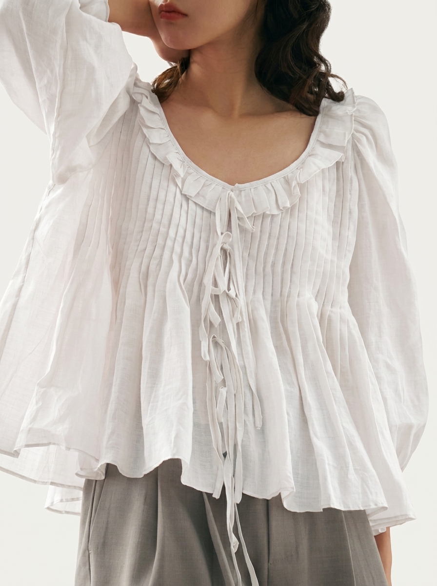 Tucks & Ruffled Lose Top