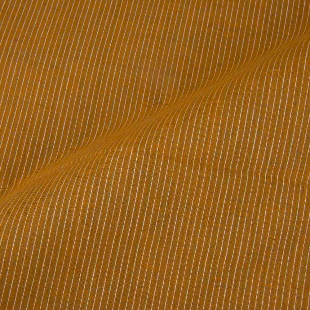 Pinstripe Brown Multicolour Pure Cotton 75 GSM Handwoven Fabric