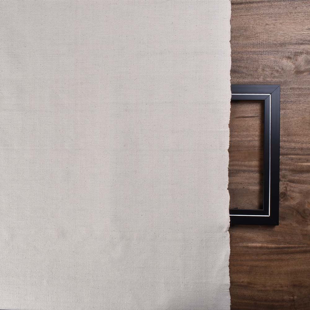 WHITE HANDSPUN & HANDWOVEN 290 GSM KHADI FABRIC - BLEACHED & DYEABLE
