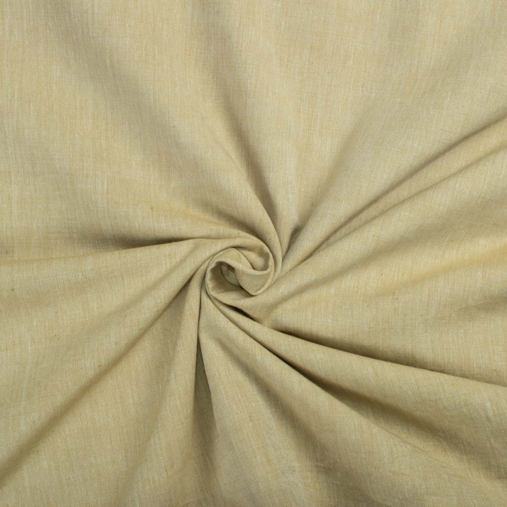 Chambray Khaki Khadi Cotton 125 GSM Handwoven Fabric