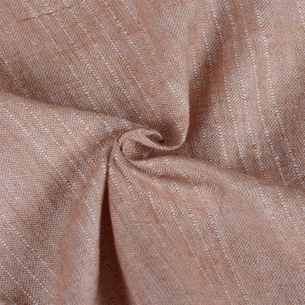 Stripe Light Brown Pure Cotton 80 GSM Handwoven Fabric