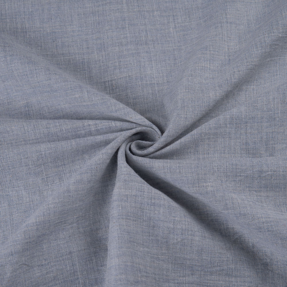 Melange Grey Pure Cotton 80 GSM Handwoven Fabric 12