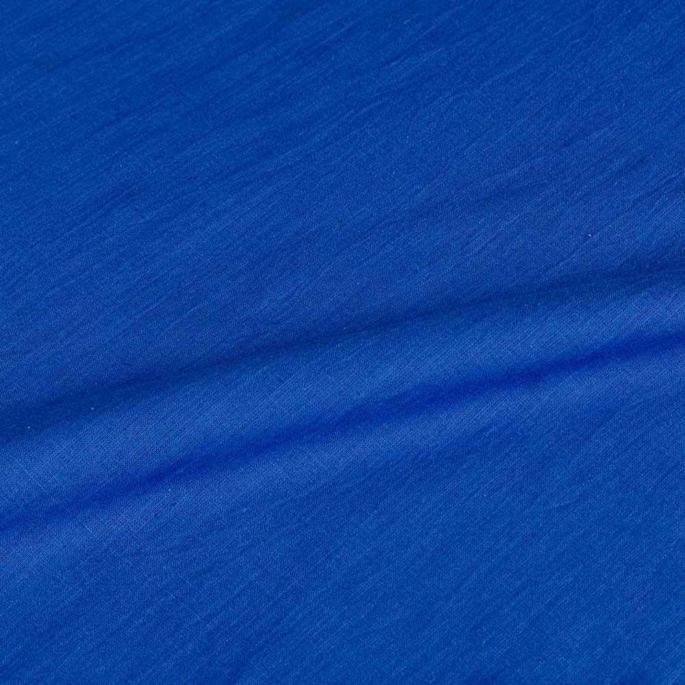 PLAIN BLUE PURE COTTON 92 GSM HANDWOVEN FABRIC