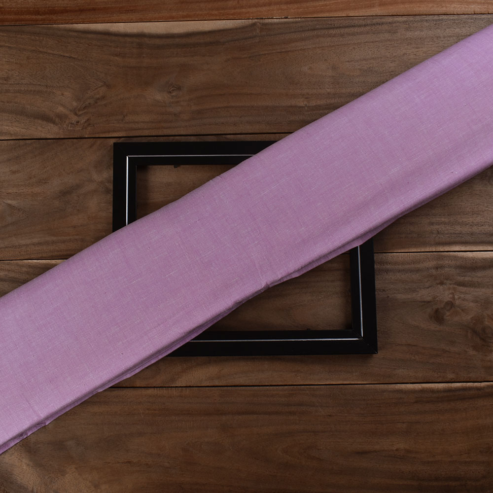 Chambray Light Pink Khadi Cotton 105 GSM Handwoven Fabric