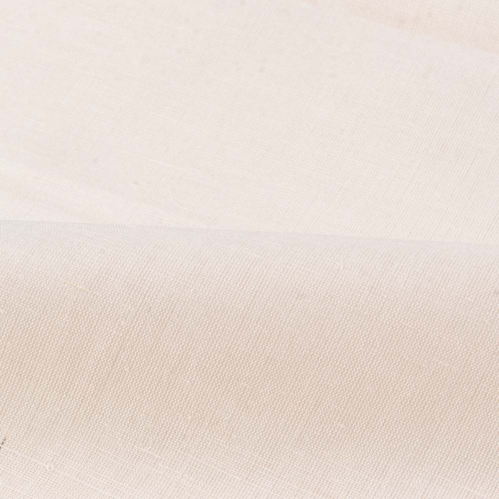 PLAIN WHITE LINEN AND COTTON BLEND 130 GSM HANDWOVEN FABRIC